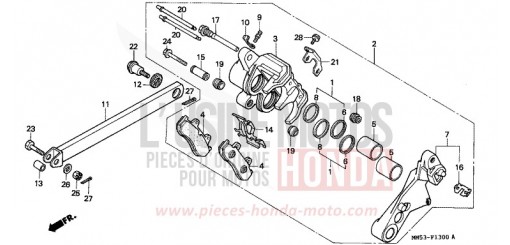REAR BRAKE CALIPER (CBR1000FH/FJ/FM) CBR1000FH de 1987
